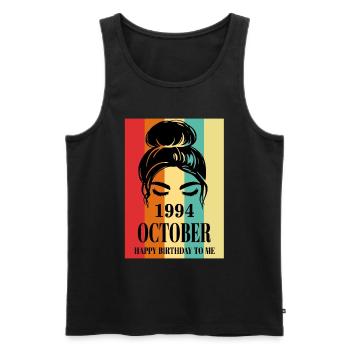October 1994 Happy Birthday To Me - Männer Premium Bio Tank Top - Schwarz - Vorne - AI Model Male 178 light (178cm)