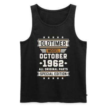 Oldtimer Oktober 1962 Geburtstag Geschenk - Männer Premium Bio Tank Top - Schwarz - Vorne - Michal (187cm)