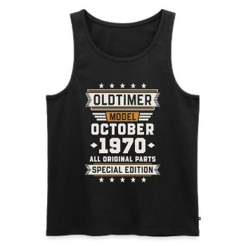 Oldtimer Oktober 1970 Geburtstag Geschenk - Männer Premium Bio Tank Top - Schwarz - Vorne - Michal (187cm)