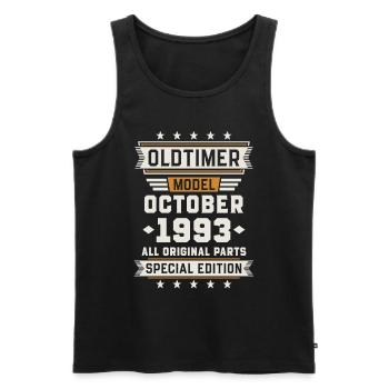 Oldtimer Oktober 1993 Geburtstag Geschenk - Männer Premium Bio Tank Top - Schwarz - Vorne - Michal (187cm)