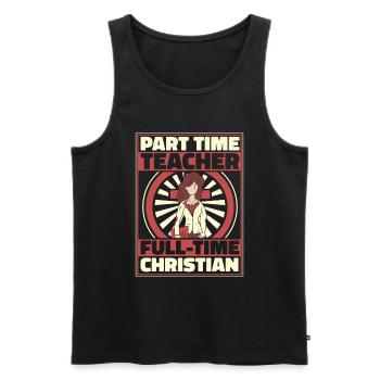 Teacher of Religion Religious Education - Men's Premium Organic Tank Top - black - Front - Michal (187cm)