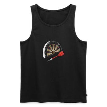 DART - Dartboard Dart - Je joue à DART - Débardeur bio Premium Homme - noir - Devant - Michal (187cm)