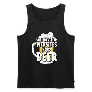 Web Entwickler Webdeveloper Web-Entwickler - Männer Premium Bio Tank Top - Schwarz - Vorne - AI Model Male 178 light (178cm)