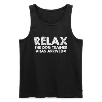 Dog trainer Dog trainer - Men's Premium Organic Tank Top - black - Front - AI Model Male 178 light (178cm)