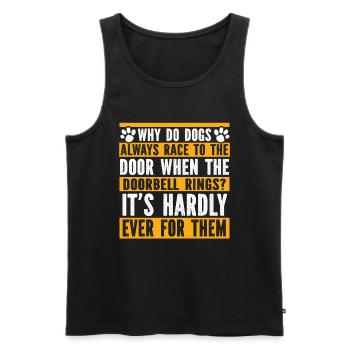 Dog trainer Dog trainer - Men's Premium Organic Tank Top - black - Front - AI Model Male 178 light (178cm)