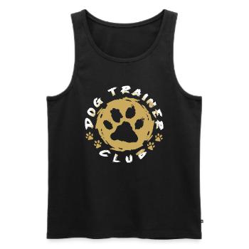 Dresseur de chiens Dresseur de chiens - Débardeur bio Premium Homme - noir - Devant - AI Model Male 178 light (178cm)