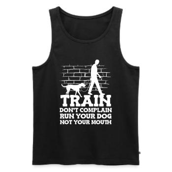 Dog trainer Dog trainer - Men's Premium Organic Tank Top - black - Front - AI Model Male 178 light (178cm)