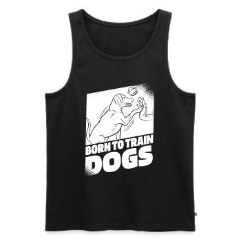 Hundetrainer Gib Mir Fünf Hundetrainer - Männer Premium Bio Tank Top - Schwarz - Vorne - Michal (187cm)