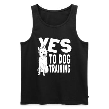 Dog trainer Dog trainer - Men's Premium Organic Tank Top - black - Front - AI Model Male 178 light (178cm)