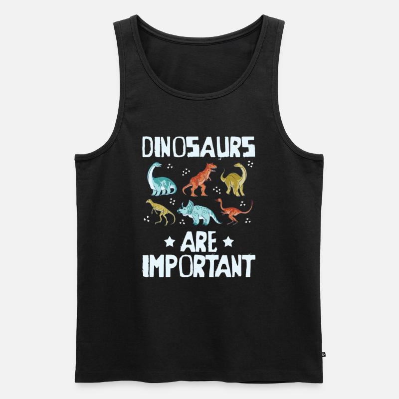 Dinosaurier - Männer Premium Bio Tank Top - Schwarz