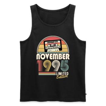 November 1995 Jahrgang Geburtstag Geschenk - Männer Premium Bio Tank Top - Schwarz - Vorne - Michal (187cm)