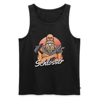 Schmied Metallbauer Schlosser - Männer Premium Bio Tank Top - Schwarz - Vorne - Michal (187cm)