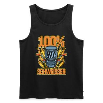 Schmied Metallbauer Feuer Schlosser - Männer Premium Bio Tank Top - Schwarz - Vorne - Michal (187cm)