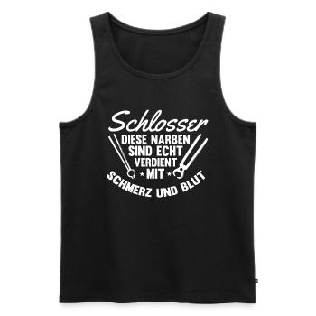 Schmied Metallbauer Schlosser - Männer Premium Bio Tank Top - Schwarz - Vorne - Michal (187cm)