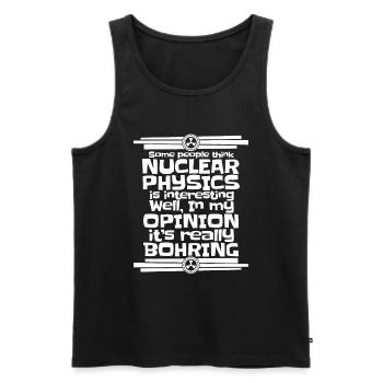 Physique Physicien Physique nucléaire - Débardeur bio Premium Homme - noir - Devant - AI Model Male 178 light (178cm)
