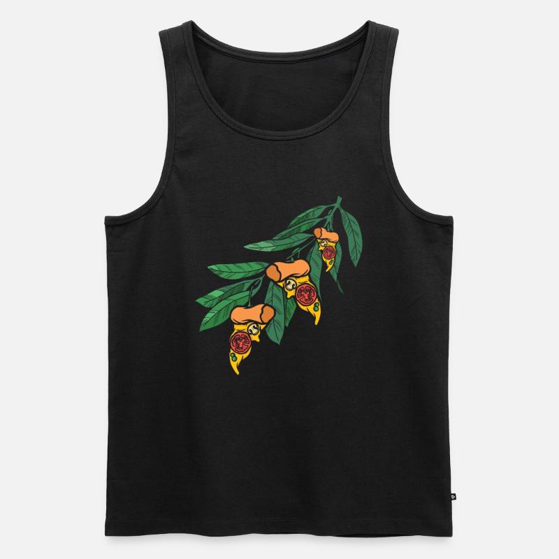Pizza Blätter - Männer Premium Bio Tank Top - Schwarz