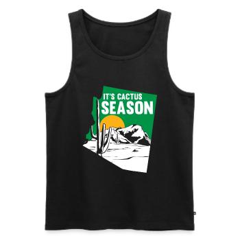 Kaktus Garten Kaktus - Männer Premium Bio Tank Top - Schwarz - Vorne - AI Model Male 178 light (178cm)