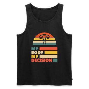 Hysterektomie - Männer Premium Bio Tank Top - Schwarz - Vorne - Michal (187cm)