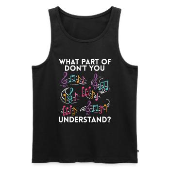 Musiklehrer Musik Lehrer Notenschlüssel - Männer Premium Bio Tank Top - Schwarz - Vorne - Michal (187cm)