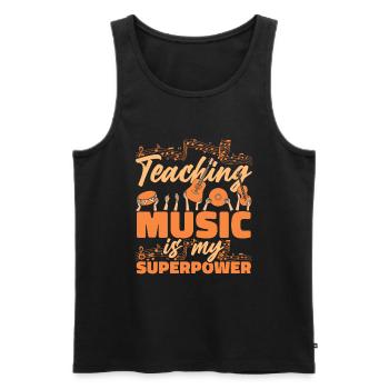 Musiklehrer Musik Lehrer - Männer Premium Bio Tank Top - Schwarz - Vorne - Michal (187cm)