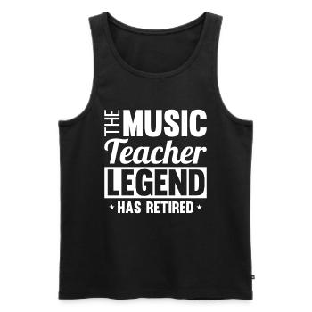 Musiklehrer Musik Lehrer - Männer Premium Bio Tank Top - Schwarz - Vorne - Michal (187cm)