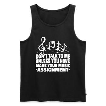Music Teacher Music Teacher Sheet Music - Men's Premium Organic Tank Top - black - Front - Michal (187cm)