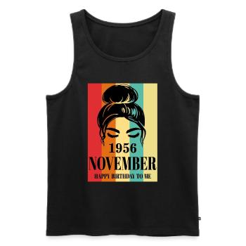 November 1956 Happy Birthday To Me - Männer Premium Bio Tank Top - Schwarz - Vorne - Michal (187cm)