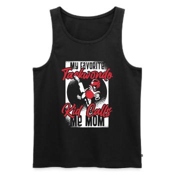 Taekwondo Mama - Débardeur bio Premium Homme - noir - Devant - Michal (187cm)