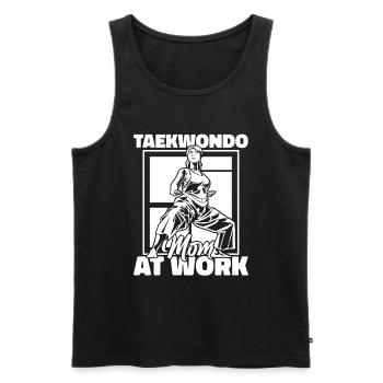 Taekwondo Mama - Débardeur bio Premium Homme - noir - Devant - Michal (187cm)
