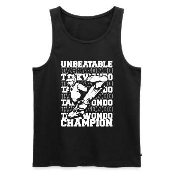 Taekwondo Champion - Männer Premium Bio Tank Top - Schwarz - Vorne - AI Model Male 178 light (178cm)