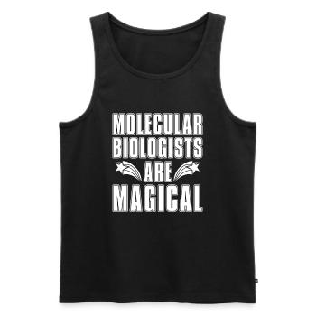 Biologiste Biologiste Magique Moléculaire Biologiste - Débardeur bio Premium Homme - noir - Devant - Michal (187cm)