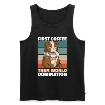 Guinea pig guinea pig coffee - Men's Premium Organic Tank Top - black - Front - AI Model Male 178 light (178cm)
