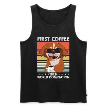 Beijing Coffee Sunglasses - Men's Premium Organic Tank Top - black - Front - AI Model Male 178 light (178cm)