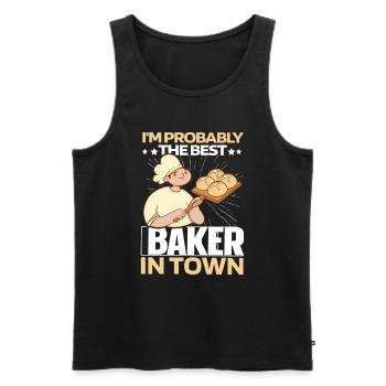 Baking Baker Bakery - Débardeur bio Premium Homme - noir - Devant - Michal (187cm)