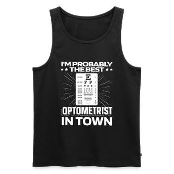 Optiker Augenoptiker Witzig - Männer Premium Bio Tank Top - Schwarz - Vorne - AI Model Male 178 light (178cm)