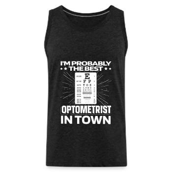 Optiker Augenoptiker Witzig - Männer Premium Bio Tank Top - Anthrazit - Vorne - Alexander (188cm)