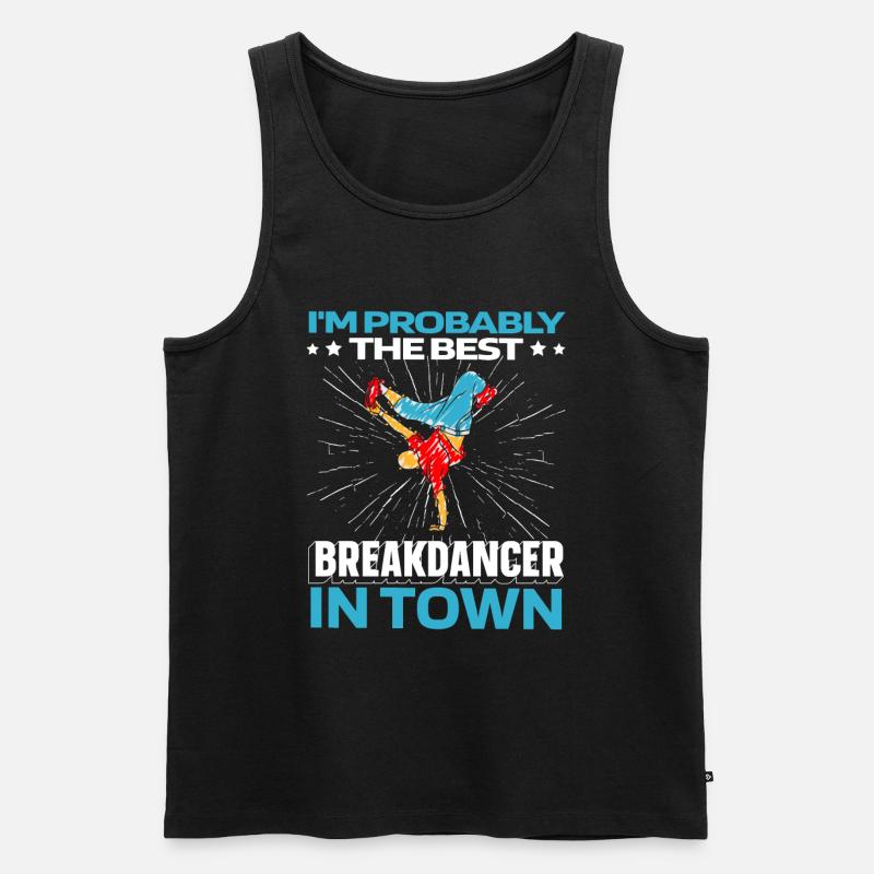 Breakdance Breakdancer Breakdance Drôle - Débardeur bio Premium Homme - noir