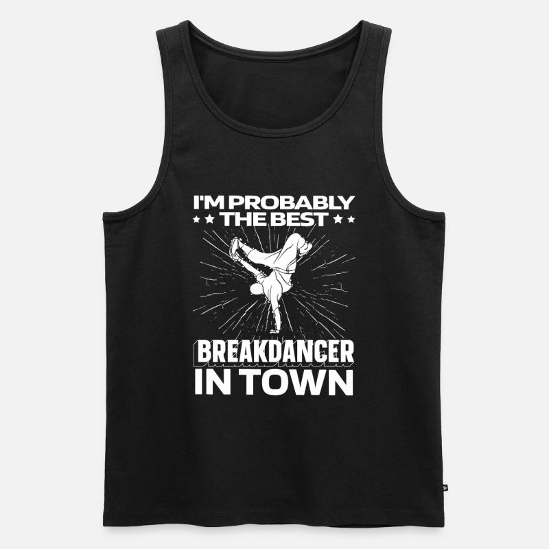 Breakdance Breakdancer Breakdancing Funny - Men's Premium Organic Tank Top - black