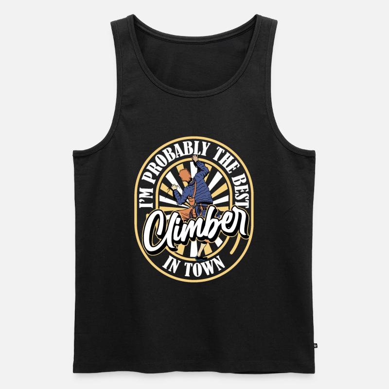Klettern Kletterer Lustig - Männer Premium Bio Tank Top - Schwarz
