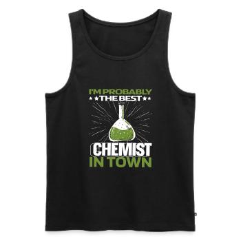 Chemistry Chemist Funny - Men's Premium Organic Tank Top - black - Front - Michal (187cm)