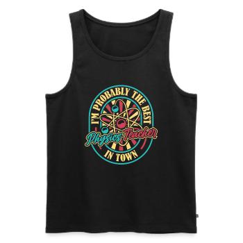 Physik Phyiker Witzig - Männer Premium Bio Tank Top - Schwarz - Vorne - AI Model Male 178 light (178cm)