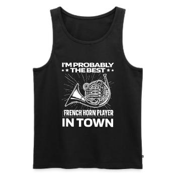 Hornist French Horn Lustig - Männer Premium Bio Tank Top - Schwarz - Vorne - Michal (187cm)
