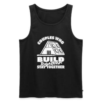 Architect Architecture Couple - Men's Premium Organic Tank Top - black - Front - Michal (187cm)