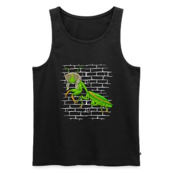 Mantis Gottesanbeterin Sonnenbrillenschal - Männer Premium Bio Tank Top - Schwarz - Vorne - Michal (187cm)