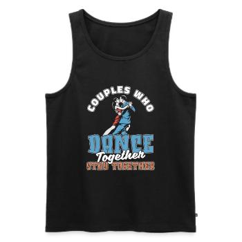 Couple professeur de danse - Débardeur bio Premium Homme - noir - Devant - Michal (187cm)