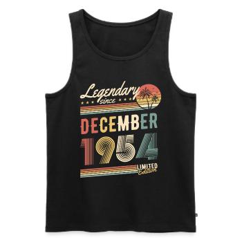 Legendary Since December 1954 Limited Edition - Männer Premium Bio Tank Top - Schwarz - Vorne - Michal (187cm)