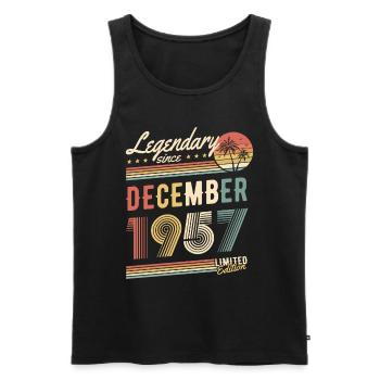 Legendary Since December 1957 Limited Edition - Männer Premium Bio Tank Top - Schwarz - Vorne - Michal (187cm)