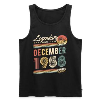 Legendary Since December 1958 Limited Edition - Männer Premium Bio Tank Top - Schwarz - Vorne - Michal (187cm)