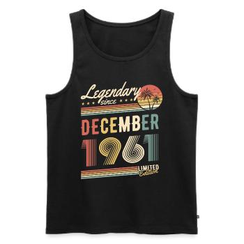 Legendary Since December 1961 Limited Edition - Männer Premium Bio Tank Top - Schwarz - Vorne - Michal (187cm)