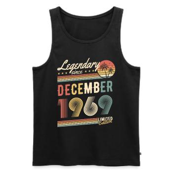Legendary Since December 1969 Limited Edition - Männer Premium Bio Tank Top - Schwarz - Vorne - Michal (187cm)